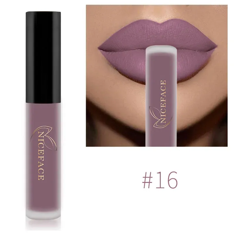 NICEFACE 25 Color Waterproof Matte Lip Gloss Set - Long-Lasting Liquid Lipstick, Non-Stick Cup, Rich Pigment, Professional Cosmetic Makeup for All Occasions thumbnail 5