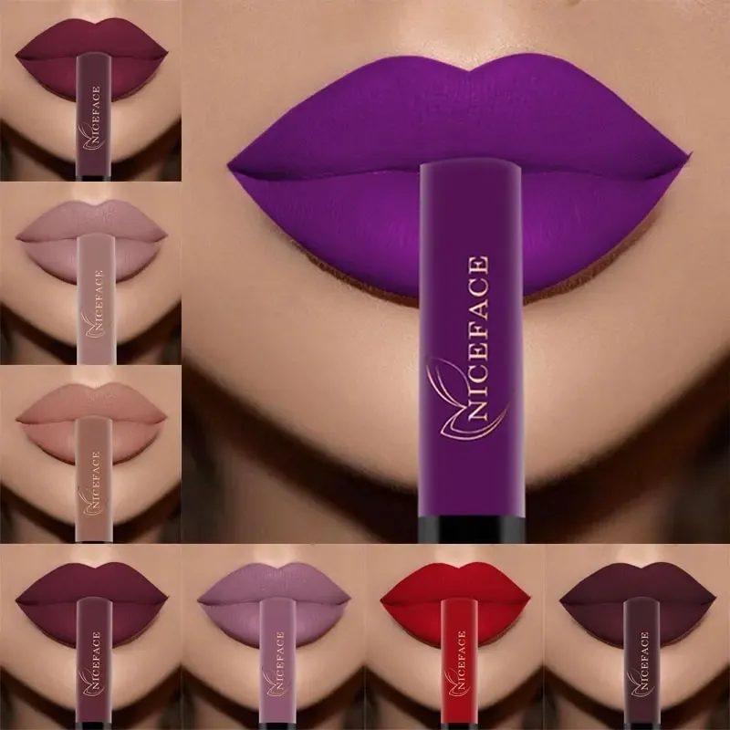 NICEFACE 25 Color Waterproof Matte Lip Gloss Set - Long-Lasting Liquid Lipstick, Non-Stick Cup, Rich Pigment, Professional Cosmetic Makeup for All Occasions thumbnail 1