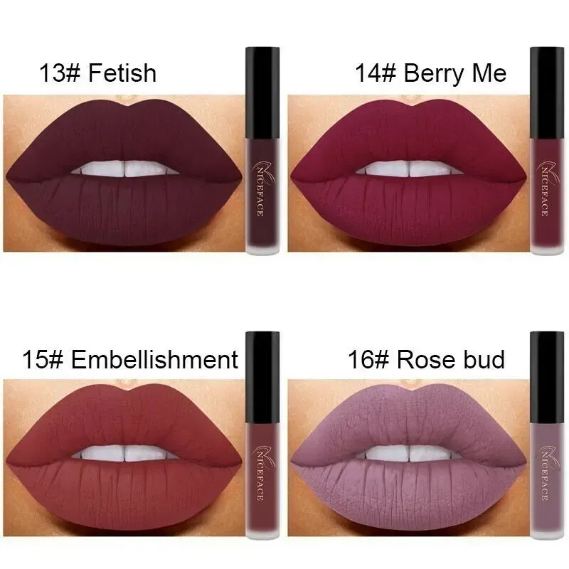 NICEFACE 25 Color Waterproof Matte Lip Gloss Set - Long-Lasting Liquid Lipstick, Non-Stick Cup, Rich Pigment, Professional Cosmetic Makeup for All Occasions showcase 8