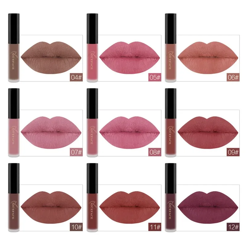 NICEFACE 25 Color Waterproof Matte Lip Gloss Set - Long-Lasting Liquid Lipstick, Non-Stick Cup, Rich Pigment, Professional Cosmetic Makeup for All Occasions showcase 12