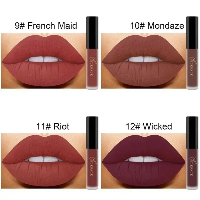NICEFACE 25 Color Waterproof Matte Lip Gloss Set - Long-Lasting Liquid Lipstick, Non-Stick Cup, Rich Pigment, Professional Cosmetic Makeup for All Occasions showcase 6