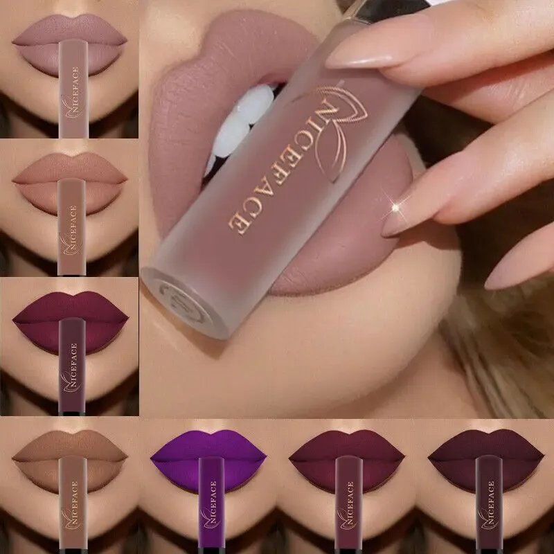 NICEFACE 25 Color Waterproof Matte Lip Gloss Set - Long-Lasting Liquid Lipstick, Non-Stick Cup, Rich Pigment, Professional Cosmetic Makeup for All Occasions showcase 4