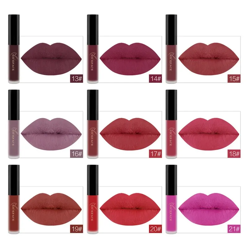 NICEFACE 25 Color Waterproof Matte Lip Gloss Set - Long-Lasting Liquid Lipstick, Non-Stick Cup, Rich Pigment, Professional Cosmetic Makeup for All Occasions showcase 11