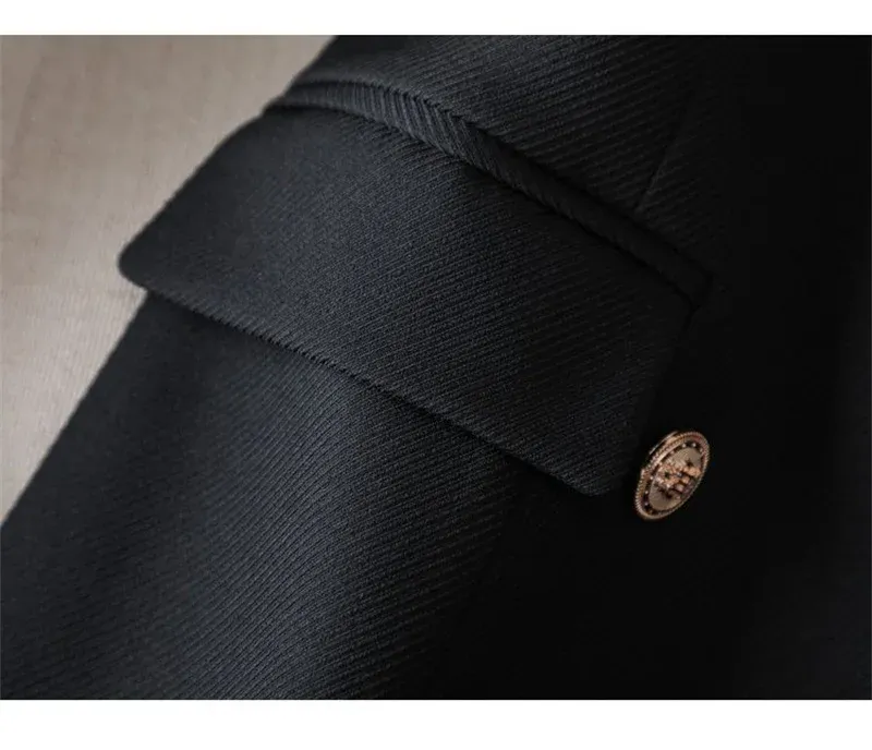 Women's Long Blazer Jacket - Autumn Winter Office Formal Business Work Wear Coat in Khaki, Coffee, Black showcase 11