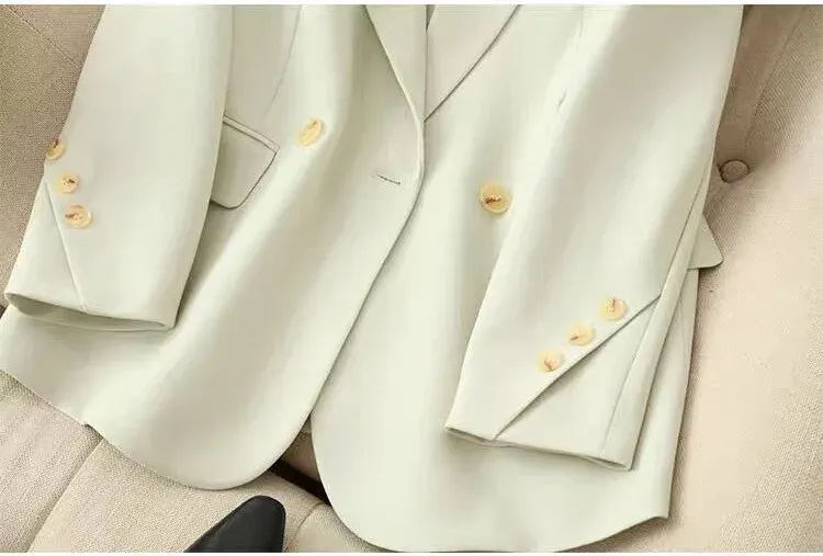 Women's Casual Long Sleeve Blazer Pant Set 2-Piece Suit 2025 Fashion Elegant Office Work Outfits showcase 9