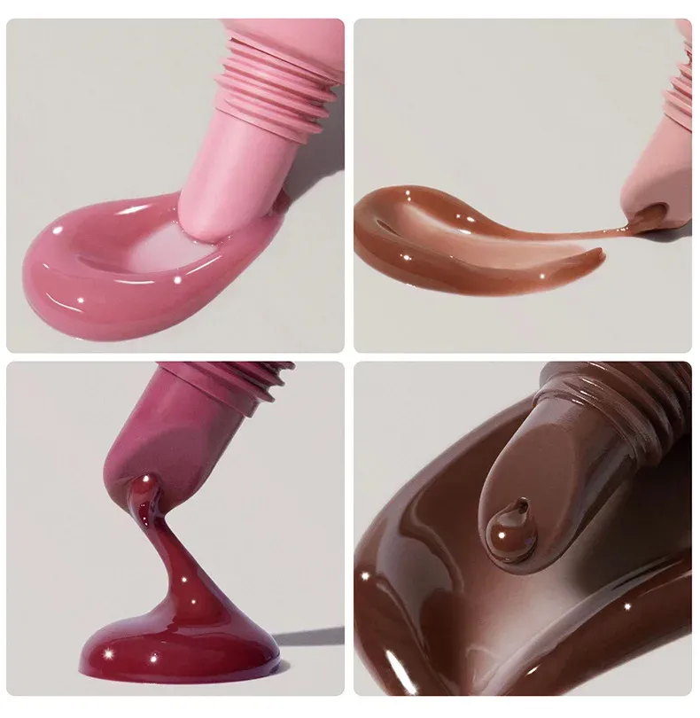 Moisturizing Transparent Lip Gloss Oil - Nude Brown Plumping Effect, Soft Tube Mirror Finish, Beauty Cosmetics Makeup for a Natural Look showcase 2