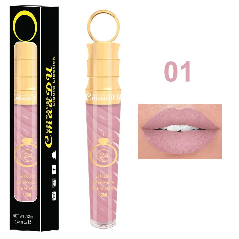 20 Colors Matte & Shimmer Lipstick Set - Long-Lasting Waterproof Lip Gloss for Women, Nude Glitter Red Lip Tint Beauty Makeup - Image 2