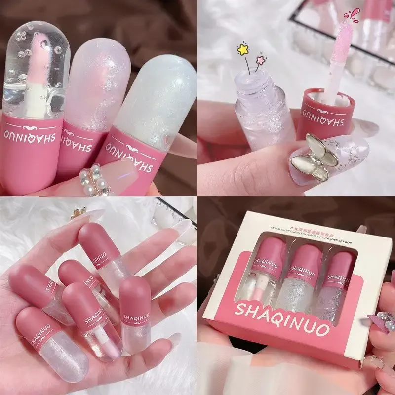 Long-Lasting Moisturizing Lip Gloss Set - Mini Liquid Lipstick with Hydrating Formula, Non-Fading, Comfortable Wear for Women thumbnail 2
