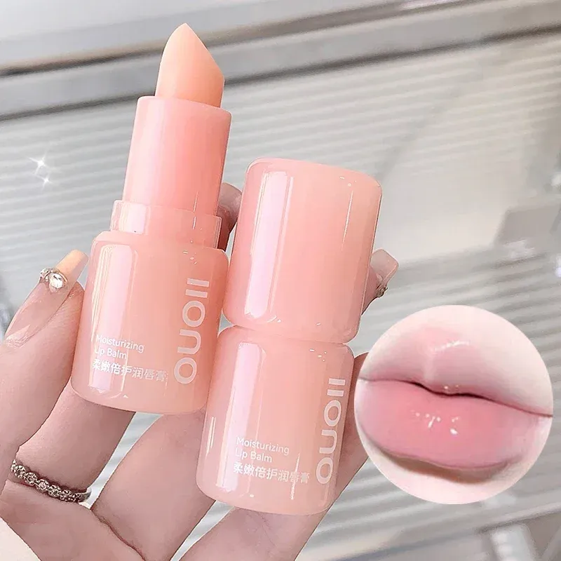 Peach Moisturizing Lip Balm Stick with Vitamin E & Aloe Vera - Hydrating, Repairing, Reduces Lip Lines, Colorless & Color-Changing Options for All Skin Types
