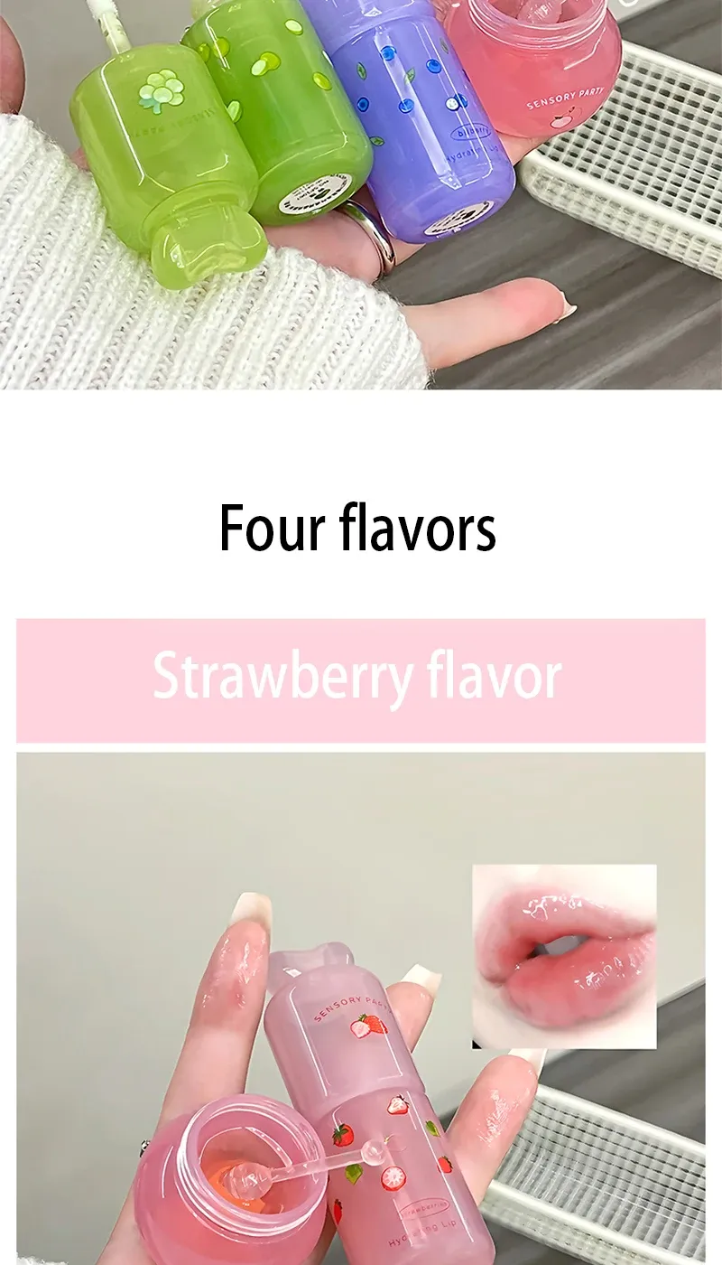 Sensory Party Hydrating & Brightening Lip Mask - Deep Moisture, Lip Wrinkle Reduction, 24-Hour Hydration Lip Oil for Soft, Plump Lips showcase 13
