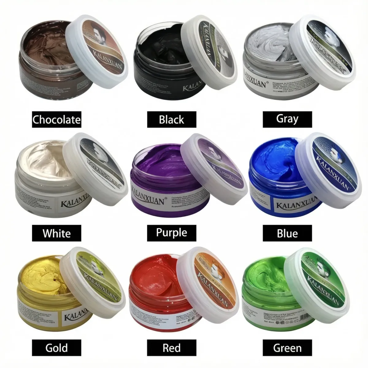 Temporary Teal Hair Color Wax for Kids & Adults - Instant Non-Toxic Hair Dye Cream for Fun Styles showcase 1