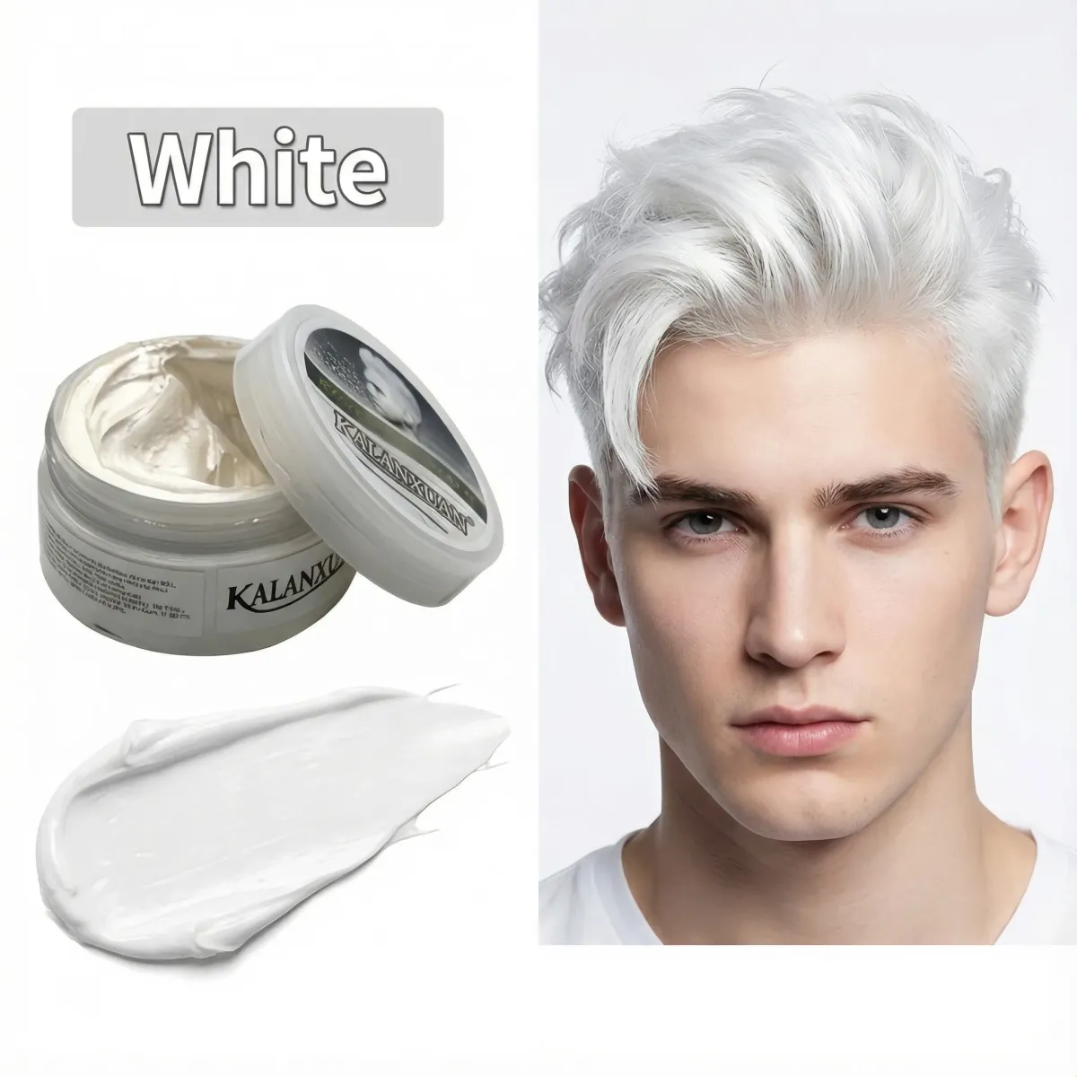 Temporary Teal Hair Color Wax for Kids & Adults - Instant Non-Toxic Hair Dye Cream for Fun Styles showcase 6
