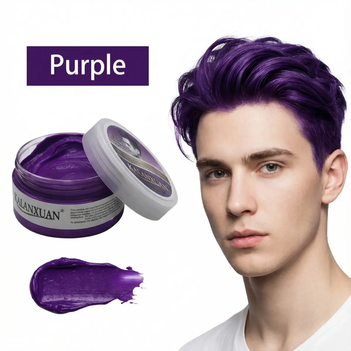 Temporary Teal Hair Color Wax for Kids & Adults - Instant Non-Toxic Hair Dye Cream for Fun Styles showcase 9
