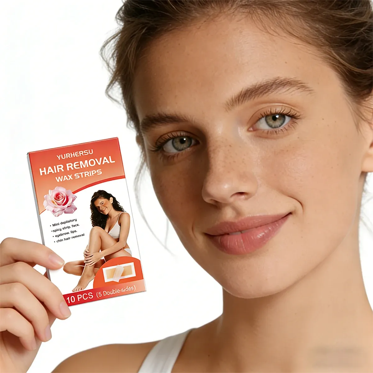 Natural Beeswax Hair Removal Wax Strips - Gentle, Chemical-Free Formula for Sensitive Skin - Face, Lip, Body Waxing - Easy Home Use