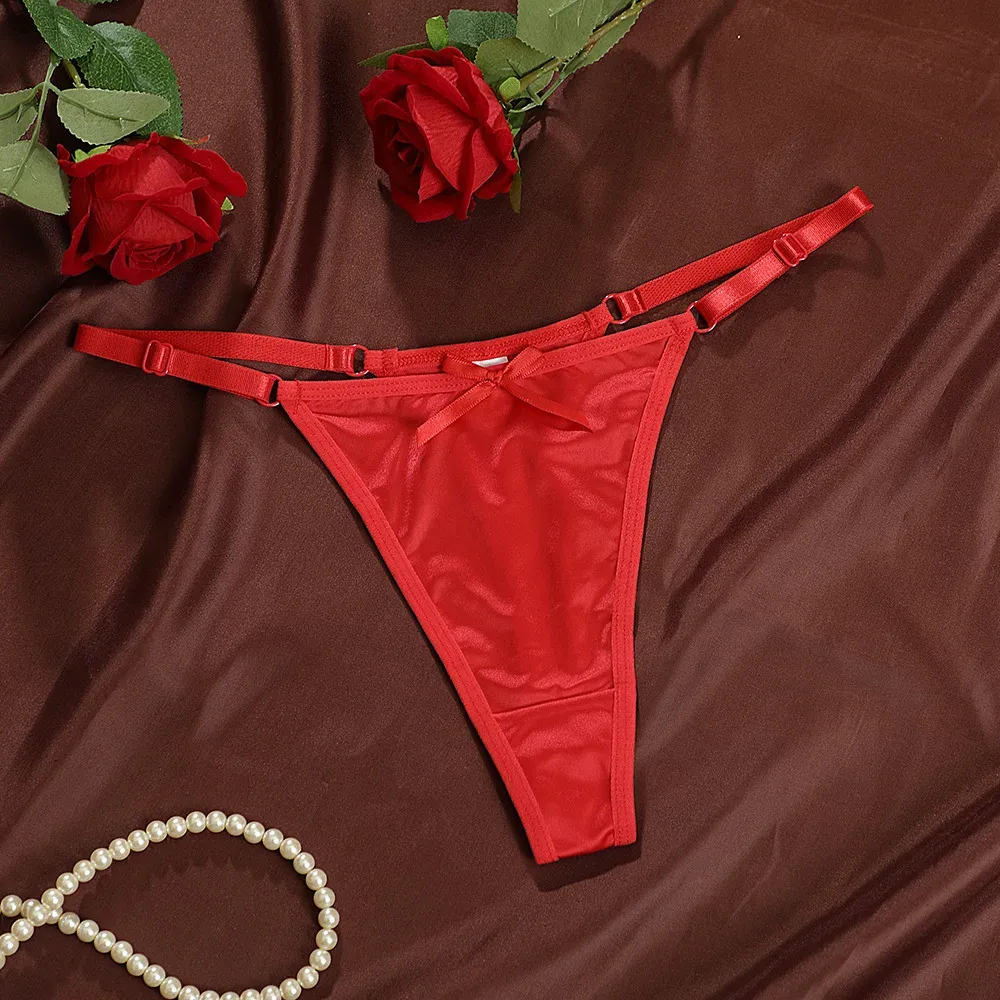 Women's Seamless Satin G-String Thong Panties with Adjustable Bow Detail - Low Rise, Comfortable Briefs for Everyday Wear showcase 17