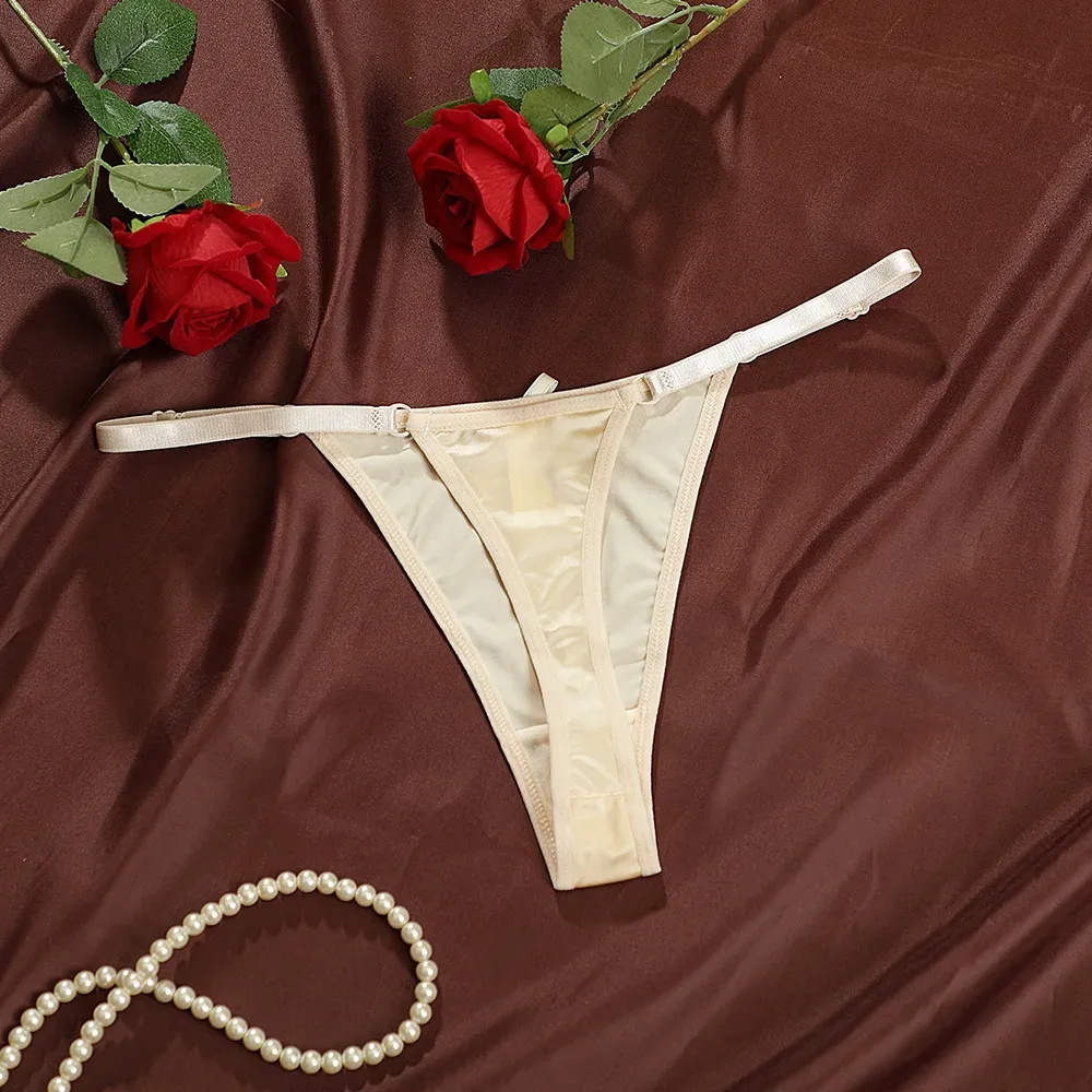 Women's Seamless Satin G-String Thong Panties with Adjustable Bow Detail - Low Rise, Comfortable Briefs for Everyday Wear showcase 16