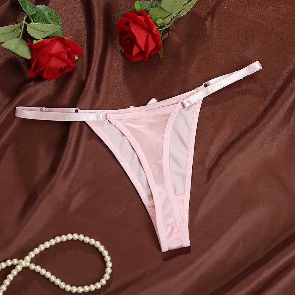 Women's Seamless Satin G-String Thong Panties with Adjustable Bow Detail - Low Rise, Comfortable Briefs for Everyday Wear showcase 20