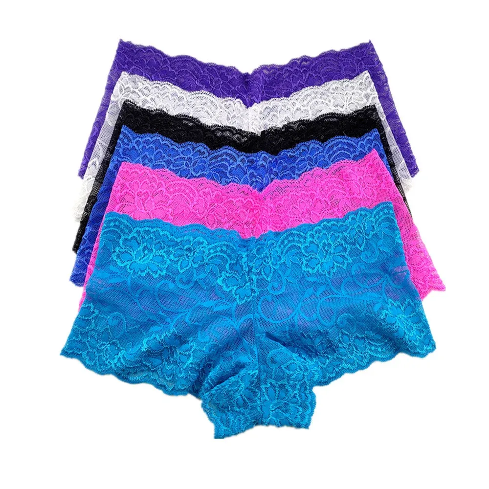 3pcs Women's Silk Boyshorts Transparent Panties Lingerie - Comfortable & Stylish Ladies Underwear Shorts (M-XXL) showcase 1