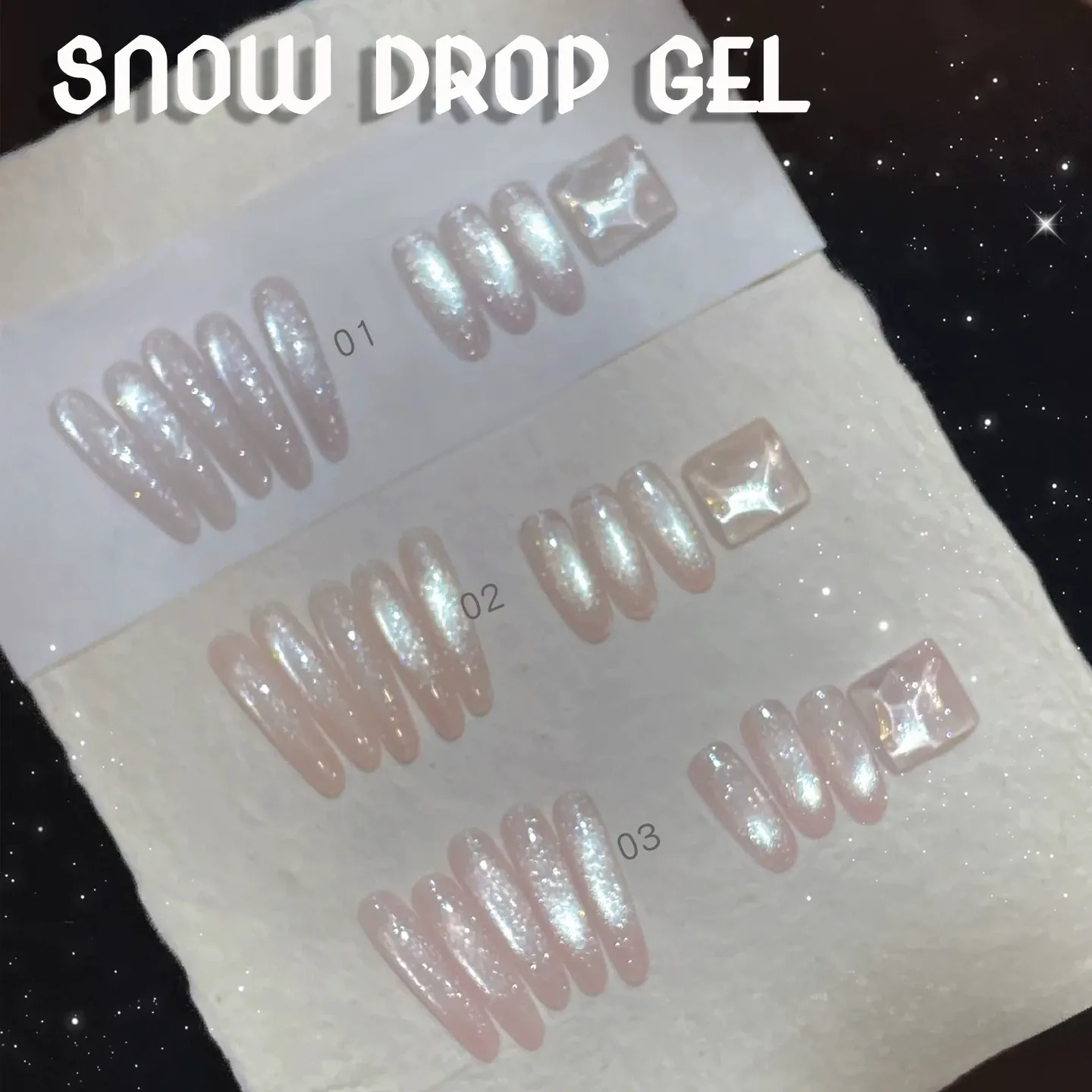 SHAKA 1-3pcs Fine Gold Powder Highlight Flash Whitening Translucent Nail Art Snowfall Silk Glass Bead Cat Eye Gel Nail Polish for Professional Salon & Home Use