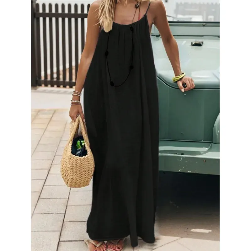 New Arrival Women's Strapless Backless Long Loose Maxi Dress - Comfortable Sleepwear & Casual Loungewear for Home showcase 2