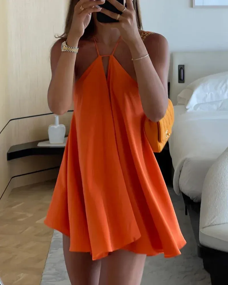 Sexy Off-Shoulder Summer Beach Dress for Women - Elegant Sleeveless Hollow Out Backless Party Vestido showcase 4