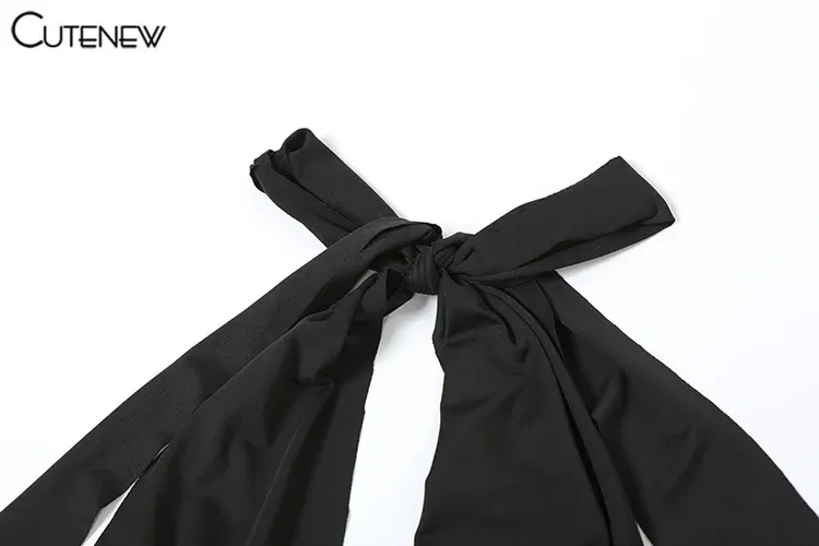 Nibber Elegant Women's Long Dress Solid Color Halter V-Neck Backless Shirring Side Split Vestidos Female High Street New Robe for Parties and Evening Events showcase 5