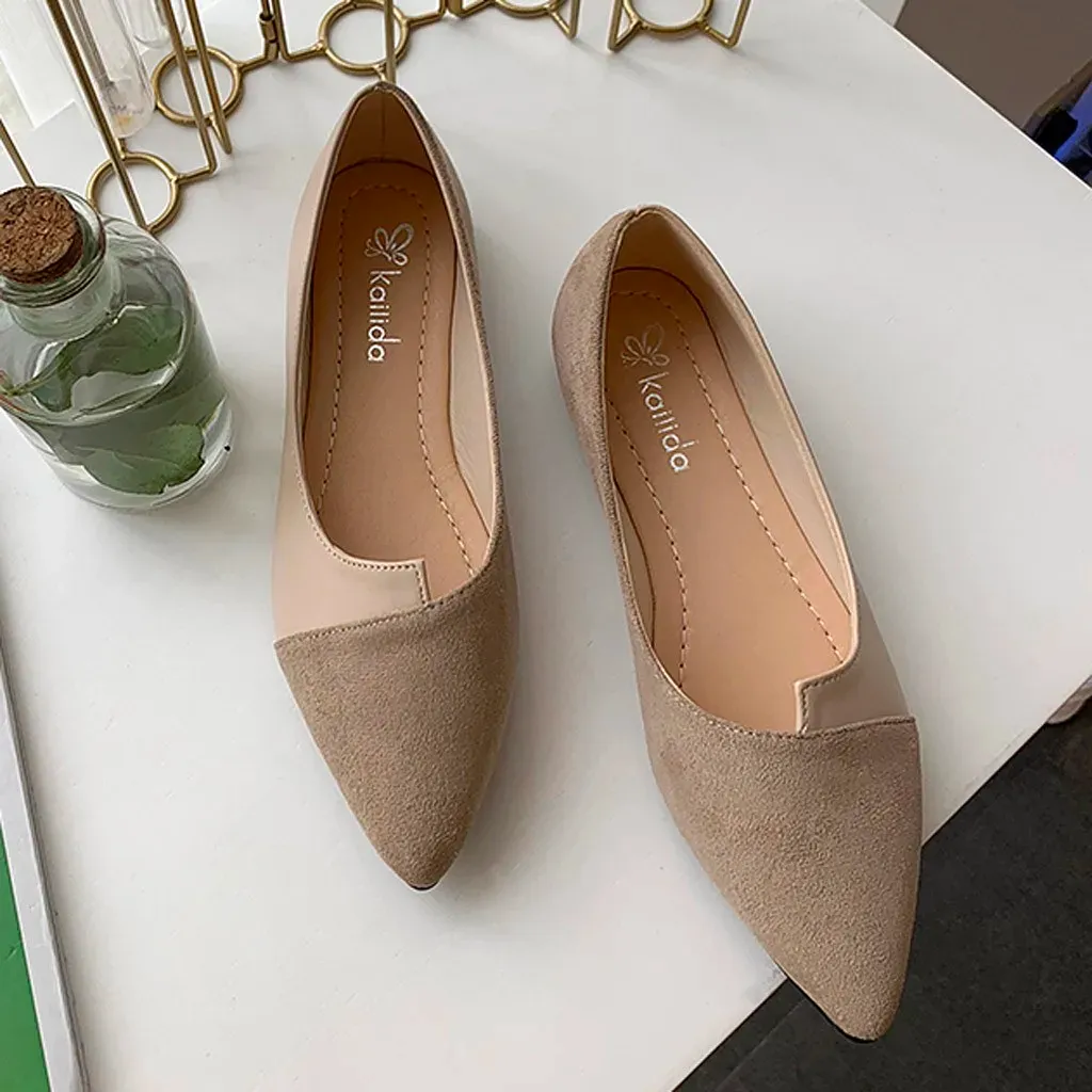 Women's Pointed Toe Ballet Flats - Comfortable Slip-On Loafers, Breathable Casual Shoes for Daily Wear, Work, and Leisure showcase 6