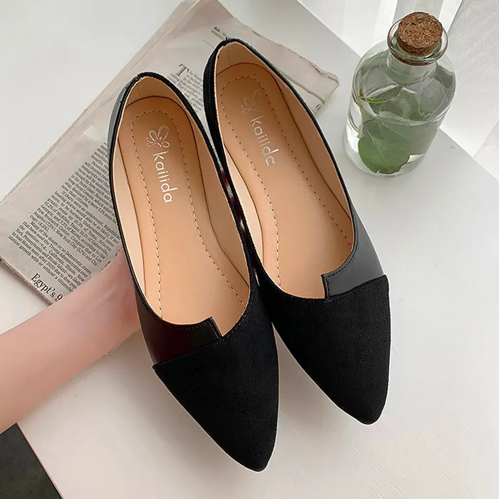 Women's Pointed Toe Ballet Flats - Comfortable Slip-On Loafers, Breathable Casual Shoes for Daily Wear, Work, and Leisure showcase 5