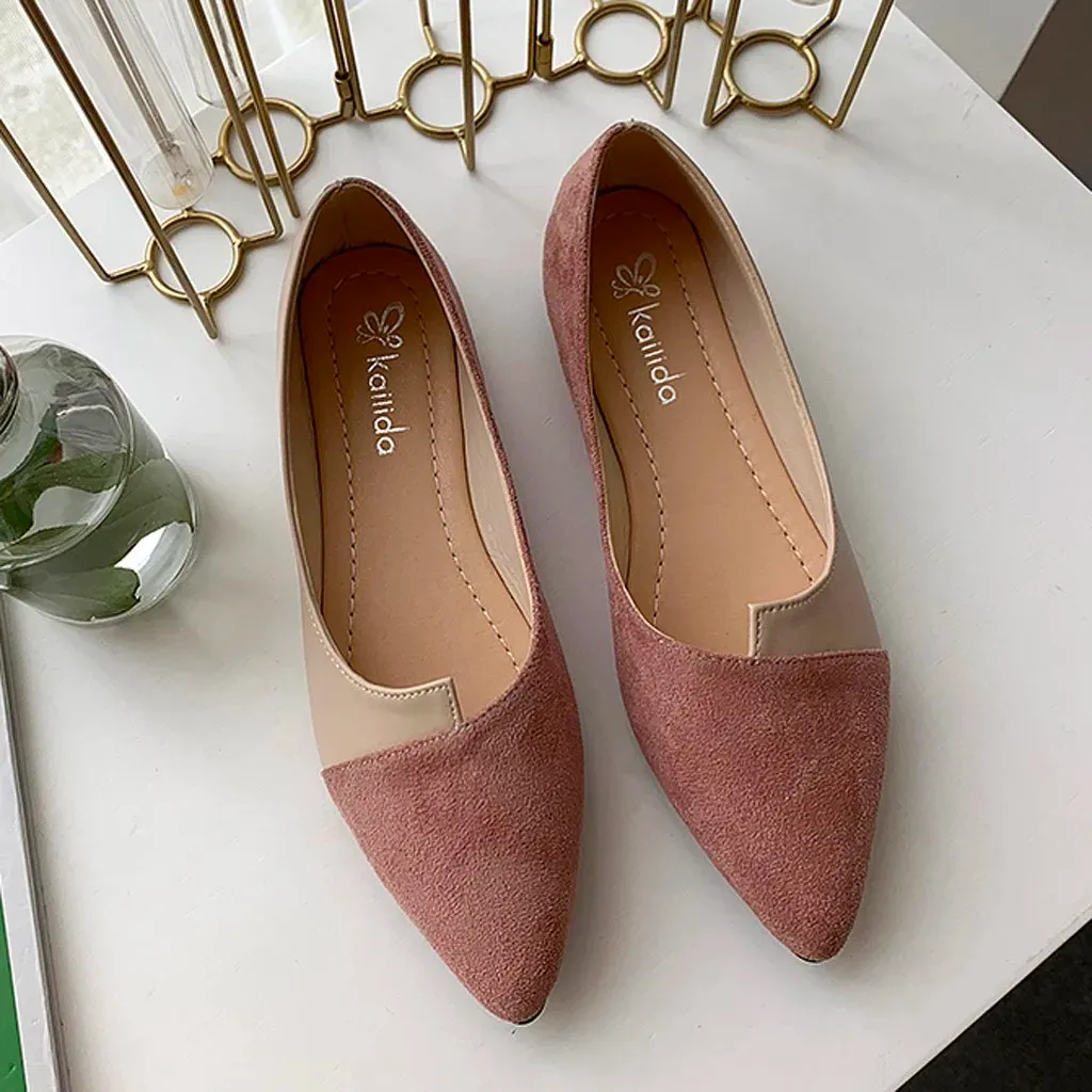 Women's Pointed Toe Ballet Flats - Comfortable Slip-On Loafers, Breathable Casual Shoes for Daily Wear, Work, and Leisure showcase 7
