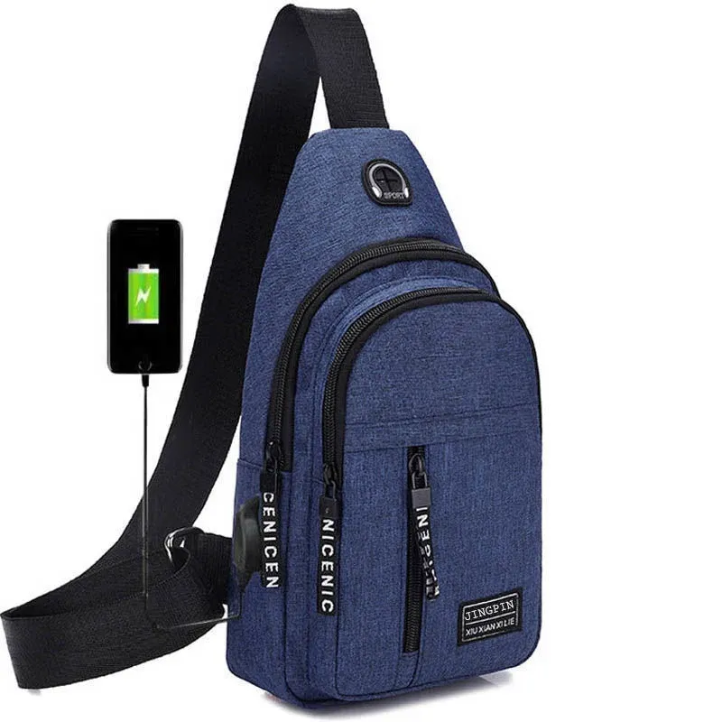 Men's Black Mini Crossbody Chest Bag - Simple Storage Small Satchel for Travel & Daily Use showcase 13