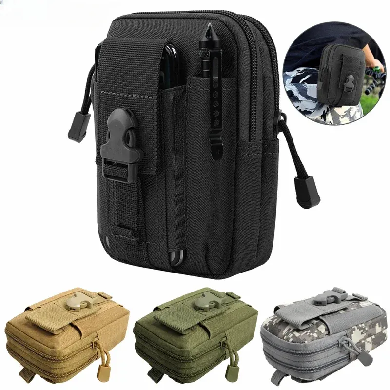 Men's Waterproof Outdoor Waist Pack Bum Bag - Durable Nylon Sport Hunting Belt Pouch for Travel, Mobile Phone, and Tools showcase 1