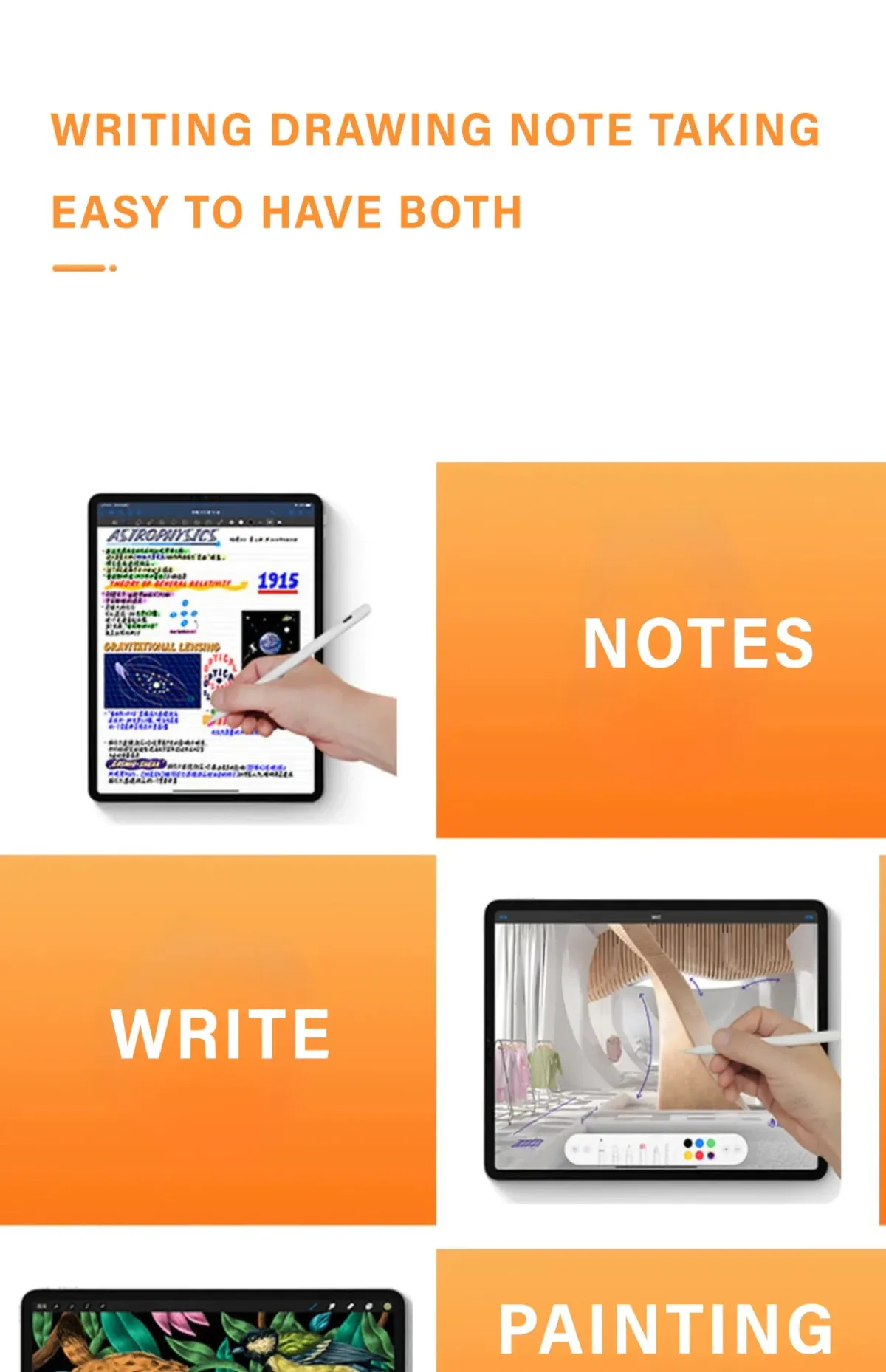 Universal Stylus Pen for All Tablets & Phones - Precise Touch Screen Drawing, Writing, Magnetic Cap, Lightweight Design for iPad, Samsung, Huawei, Xiaomi showcase 7
