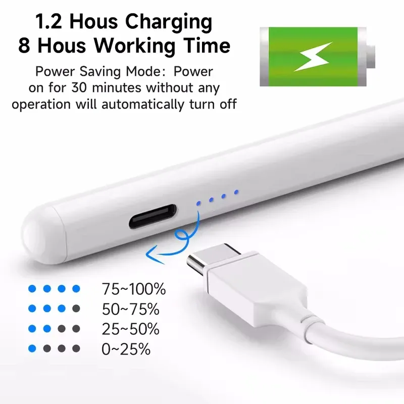 Universal Stylus Pen for All Tablets & Phones - Precise Touch Screen Drawing, Writing, Magnetic Cap, Lightweight Design for iPad, Samsung, Huawei, Xiaomi thumbnail 2