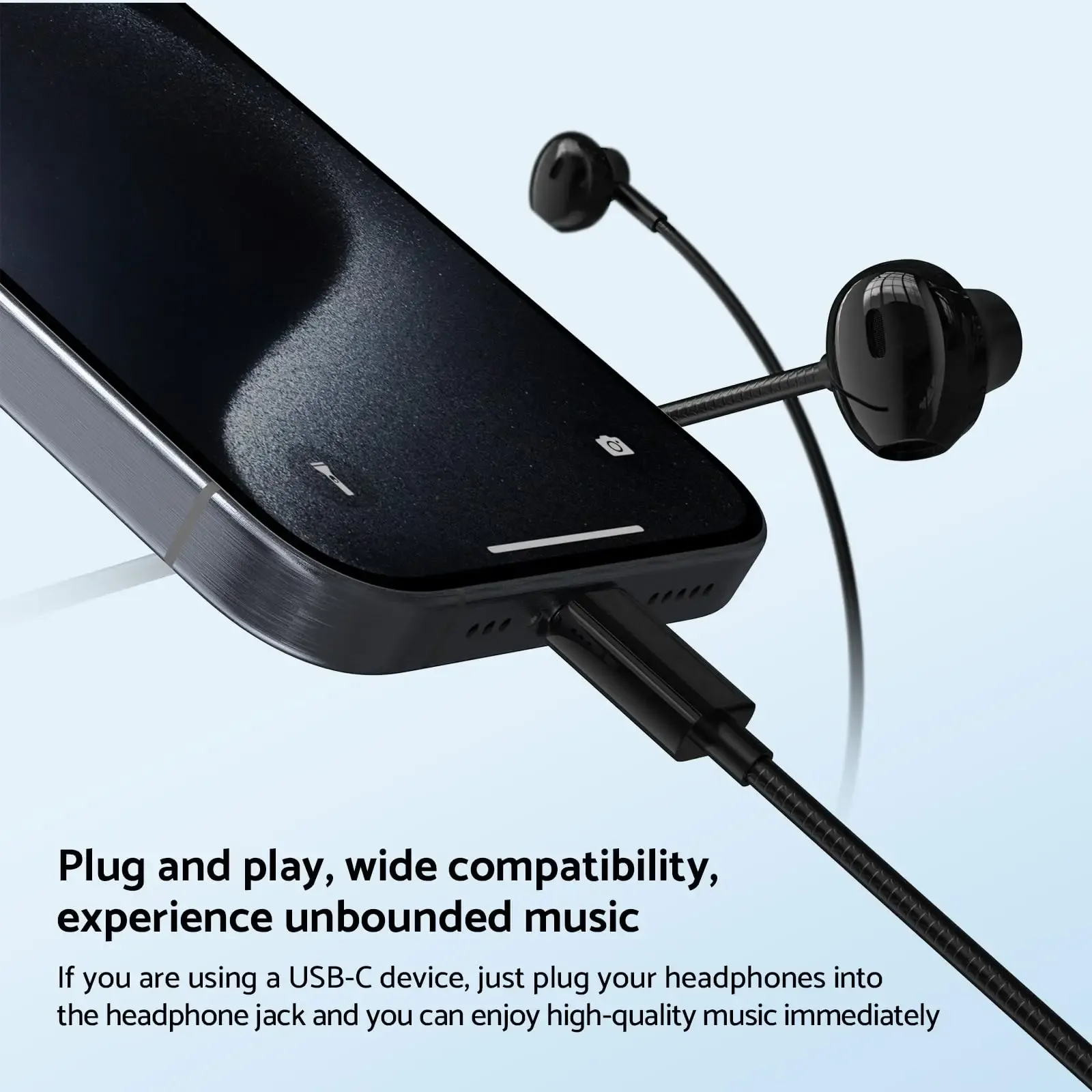 HiFi Surround Sound USB Type-C In-Ear Headphones with Microphone and Volume Control for Samsung Galaxy S24/S23/S22 Ultra, iPhone 15, Pixel, and other USB-C Devices thumbnail 3