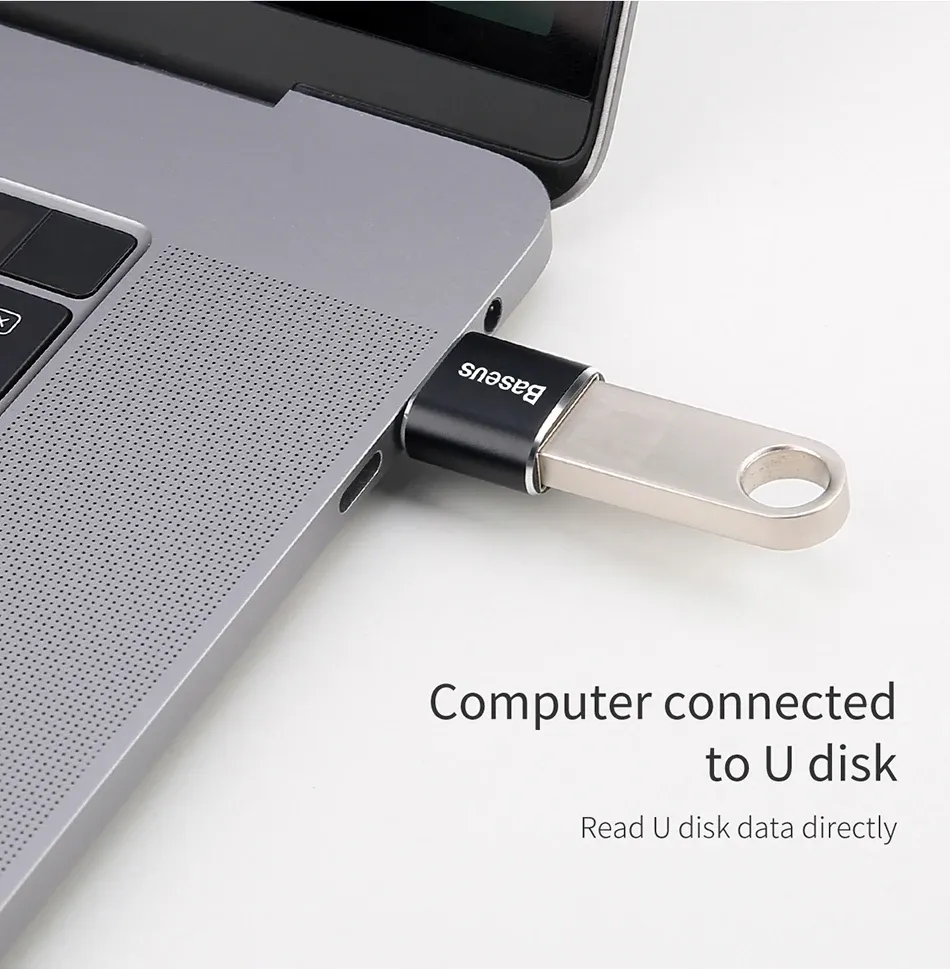 Baseus USB-C OTG Adapter for MacBook & Samsung S20 - USB Male to Type-C Female Converter for Phone & Tablet Data Transfer showcase 6