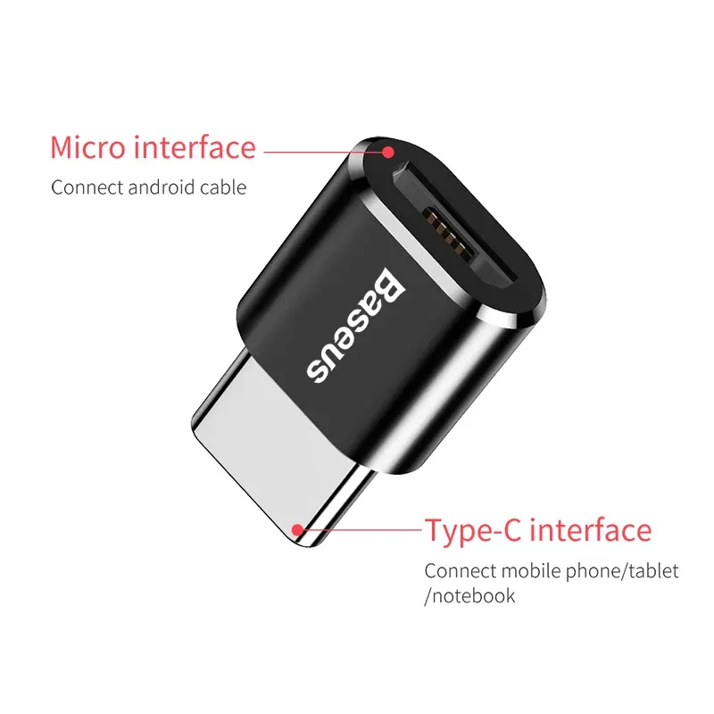 Baseus USB-C OTG Adapter for MacBook & Samsung S20 - USB Male to Type-C Female Converter for Phone & Tablet Data Transfer thumbnail 4