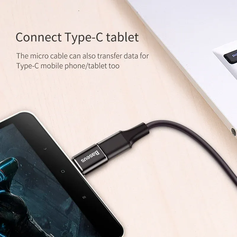 Baseus USB-C OTG Adapter for MacBook & Samsung S20 - USB Male to Type-C Female Converter for Phone & Tablet Data Transfer thumbnail 2