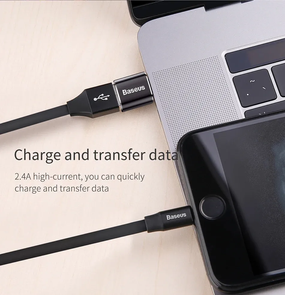 Baseus USB-C OTG Adapter for MacBook & Samsung S20 - USB Male to Type-C Female Converter for Phone & Tablet Data Transfer showcase 11