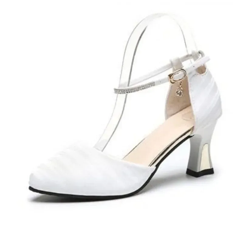 Elegant White PU Leather Stiletto Heel Pumps for Women - Comfortable Fashion Shoes for Office, Career, and Casual Street Style - Spring/Summer Collection thumbnail 6