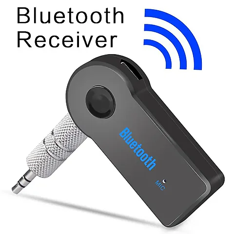 2-in-1 Bluetooth 5.0 Car Audio Receiver & Transmitter Adapter with 3.5mm AUX Jack for Wireless Music Streaming & Hands-Free Calls