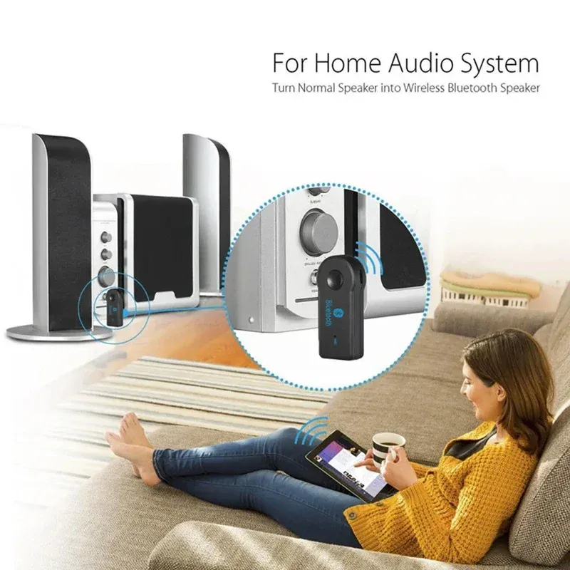 2-in-1 Bluetooth 5.0 Car Audio Receiver & Transmitter Adapter with 3.5mm AUX Jack for Wireless Music Streaming & Hands-Free Calls thumbnail 4