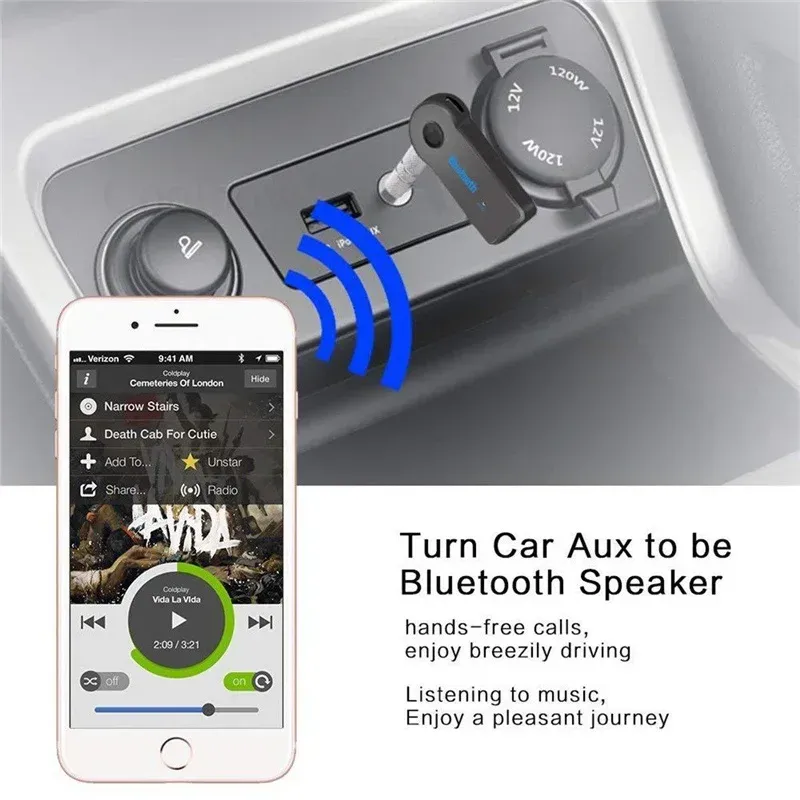 2-in-1 Bluetooth 5.0 Car Audio Receiver & Transmitter Adapter with 3.5mm AUX Jack for Wireless Music Streaming & Hands-Free Calls showcase 9