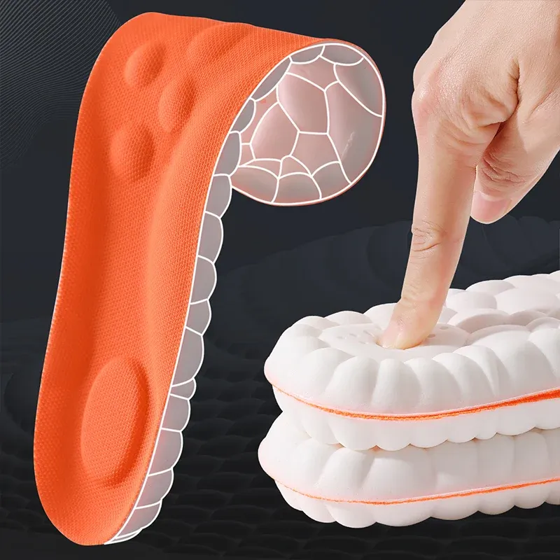 2-Pair Breathable Latex Sport Insoles for Men & Women - Soft, High Elasticity Orthotic Arch Support Cushion with Shock Absorption and Deodorant Features for Running, Walking, and Everyday Comfort showcase 1