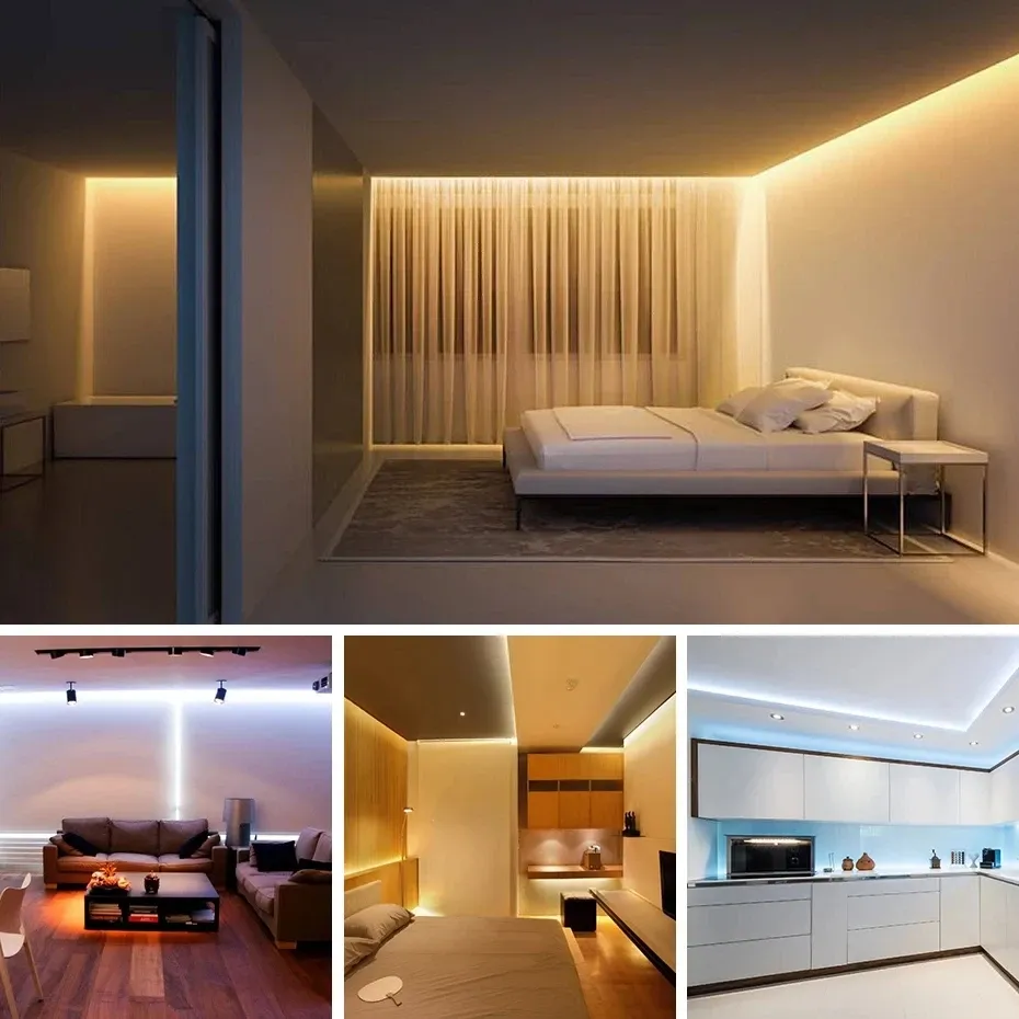 Waterproof COB LED Strip Light 220V with ON/OFF Switch, Flexible Ribbon for Indoor/Outdoor Room, Bedroom, Kitchen, Garden Lighting - 3000K/6000K showcase 7