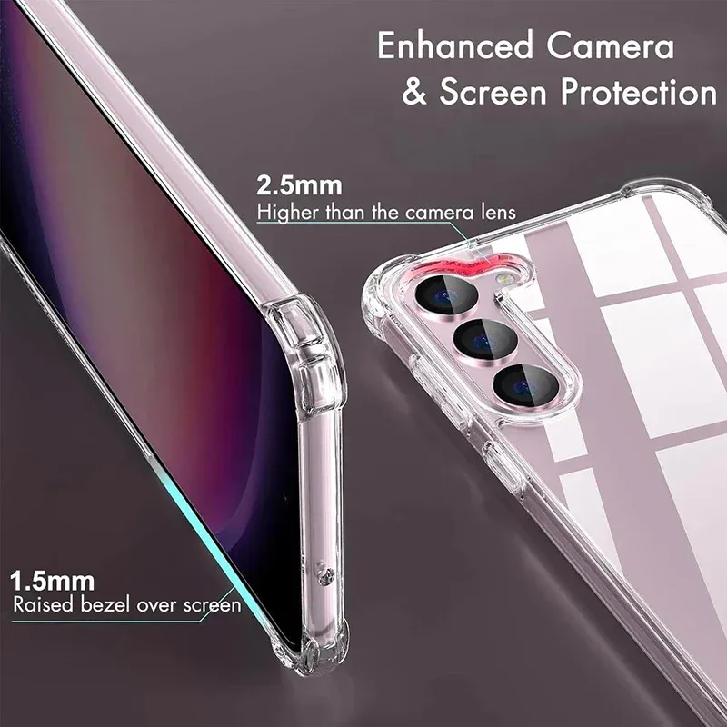 Hybrid Shockproof Clear Hard Case for Samsung Galaxy S26 S25 FE S24 S23 S21 S22 Plus Ultra & A57 A37 A56 A36 A54 Models thumbnail 4