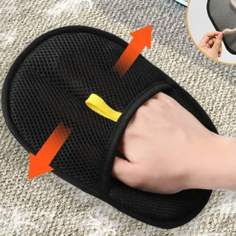 Pet Hair Remover Glove for Dogs & Cats - Double-Sided Deshedding Brush for Furniture, Clothing & Carpets - Reusable Grooming Mitt for Easy Fur Cleaning thumbnail 6