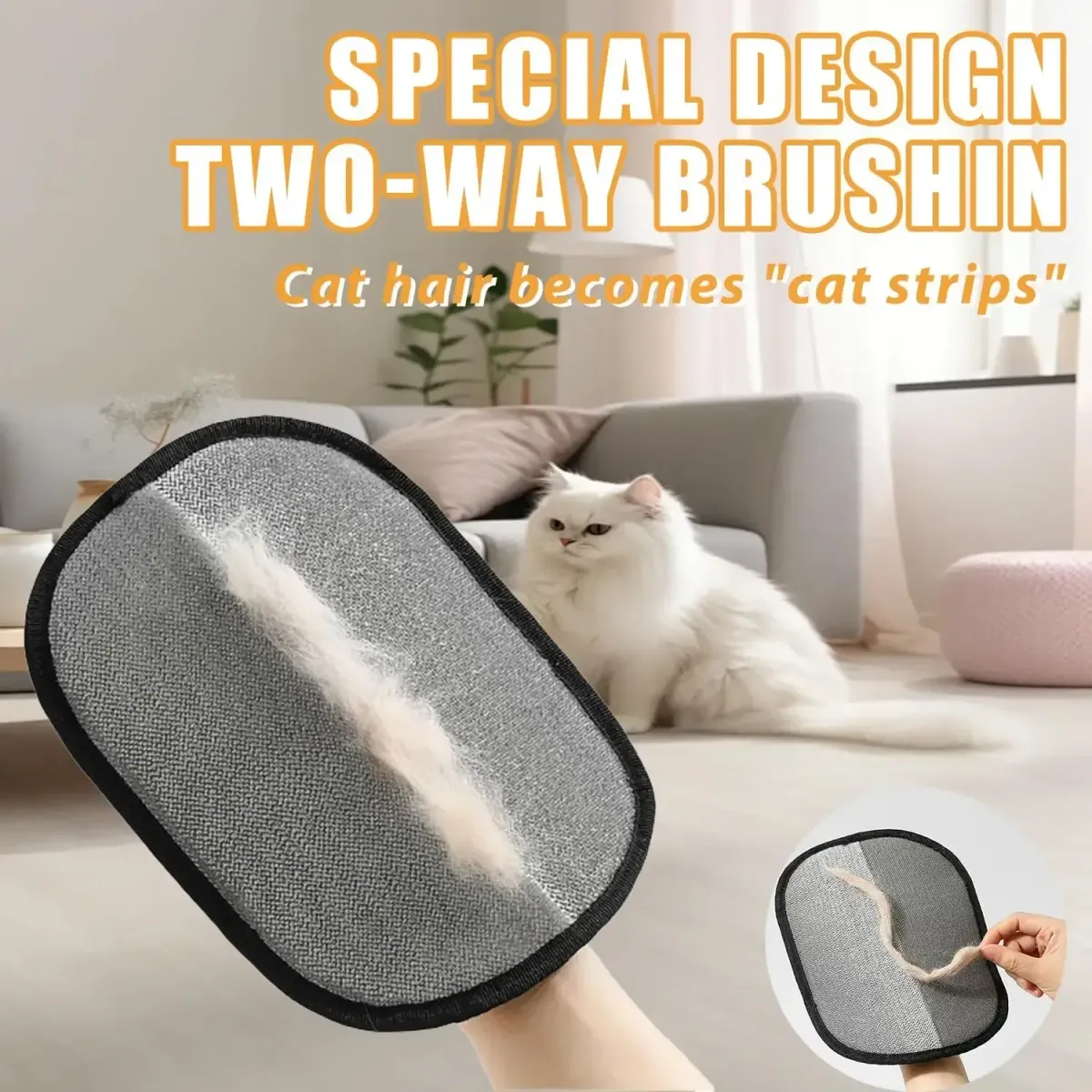 Pet Hair Remover Glove for Dogs & Cats - Double-Sided Deshedding Brush for Furniture, Clothing & Carpets - Reusable Grooming Mitt for Easy Fur Cleaning showcase 1