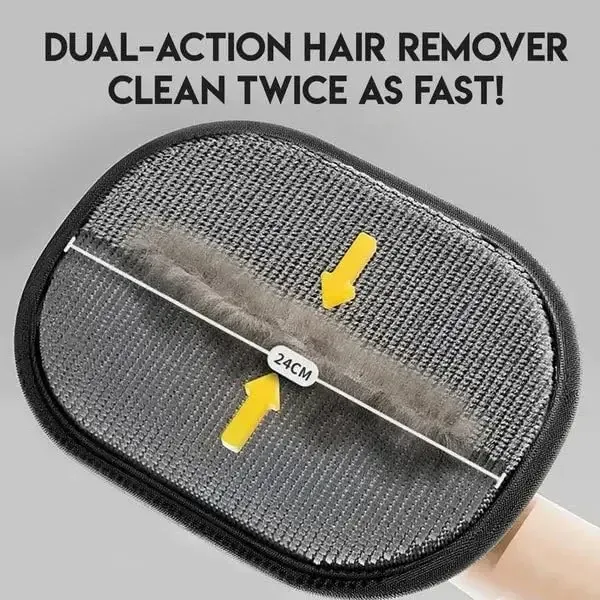 Pet Hair Remover Glove for Dogs & Cats - Double-Sided Deshedding Brush for Furniture, Clothing & Carpets - Reusable Grooming Mitt for Easy Fur Cleaning showcase 5
