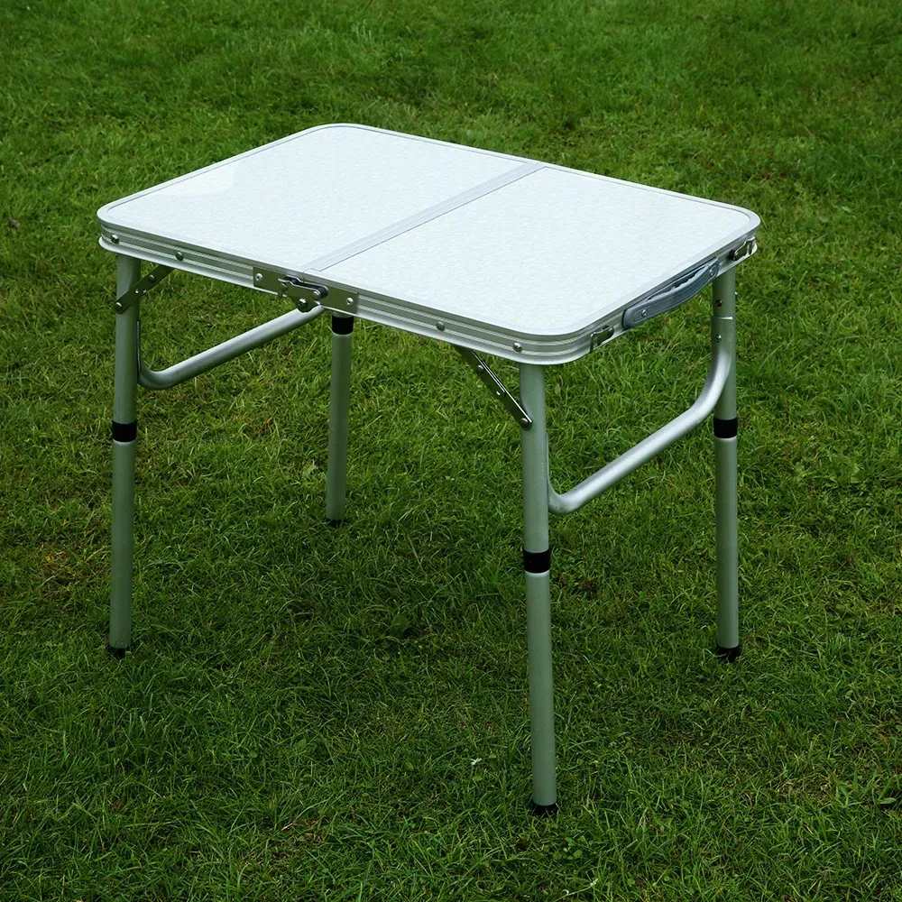 Lightweight Aluminum Folding Camping Table - Portable Collapsible Dining Table for Indoor Outdoor Picnics, Silver showcase 2