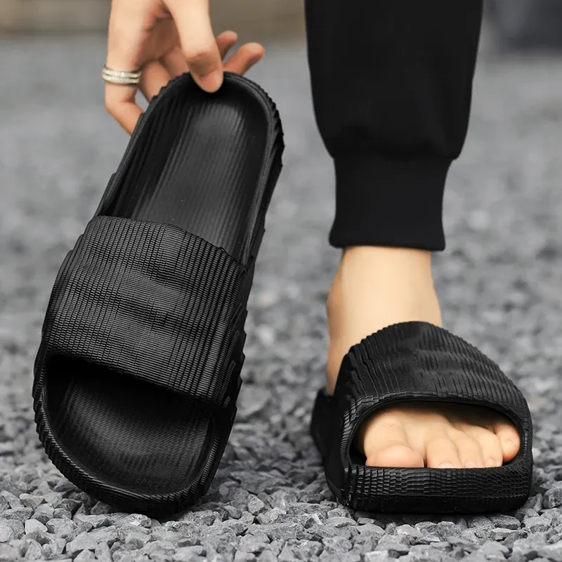 Men's Women's Luxury Ultralight Slides Sandals - Solid Beach Slippers, Summer Non-Slip Soft Outdoor Shoes - Image 4